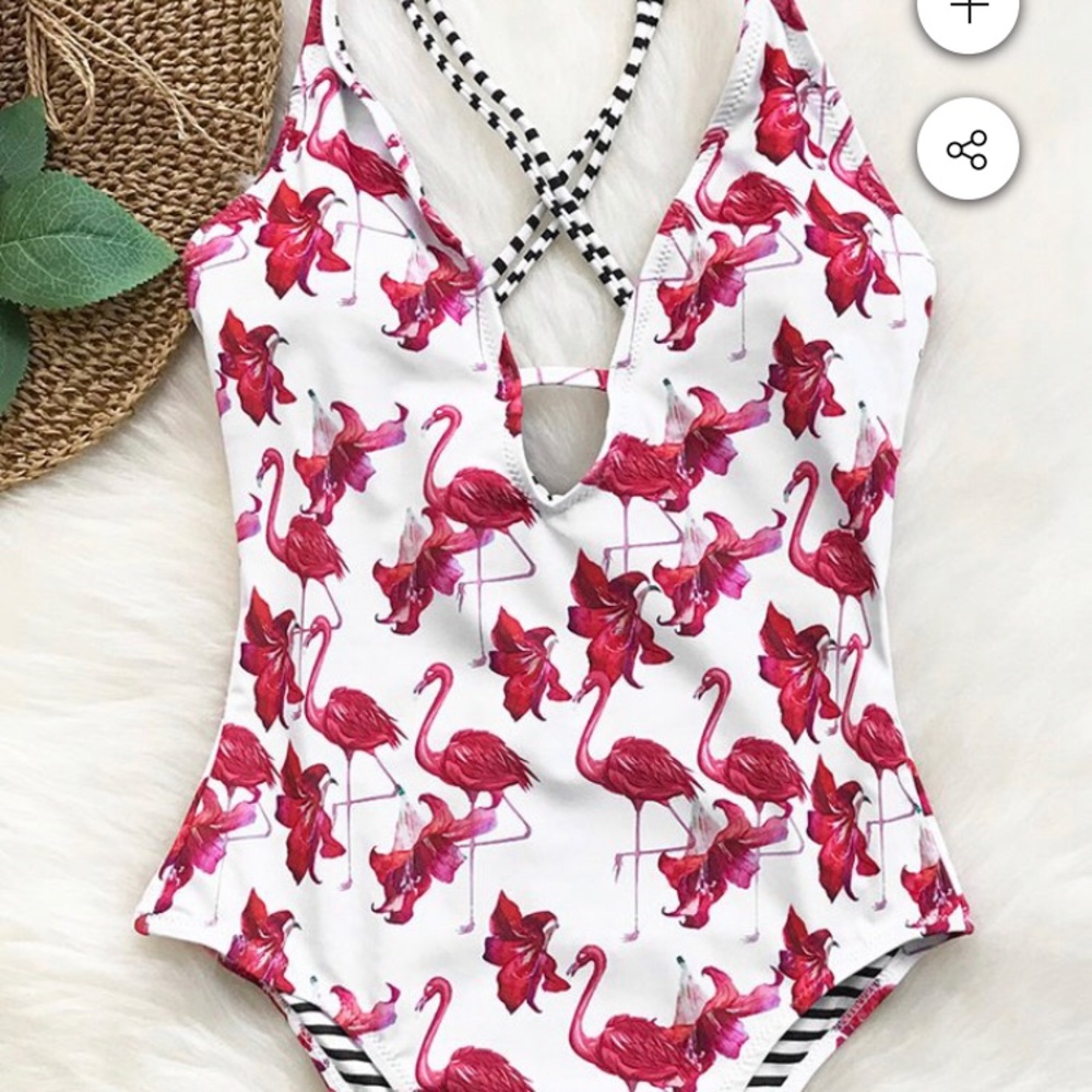 Brand new Cupshe Flamingo One piece Swimsuit